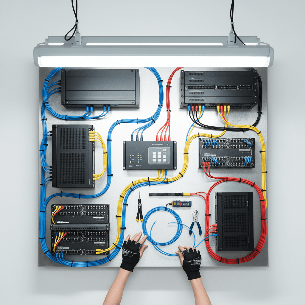 Security system integration equipment and network setup