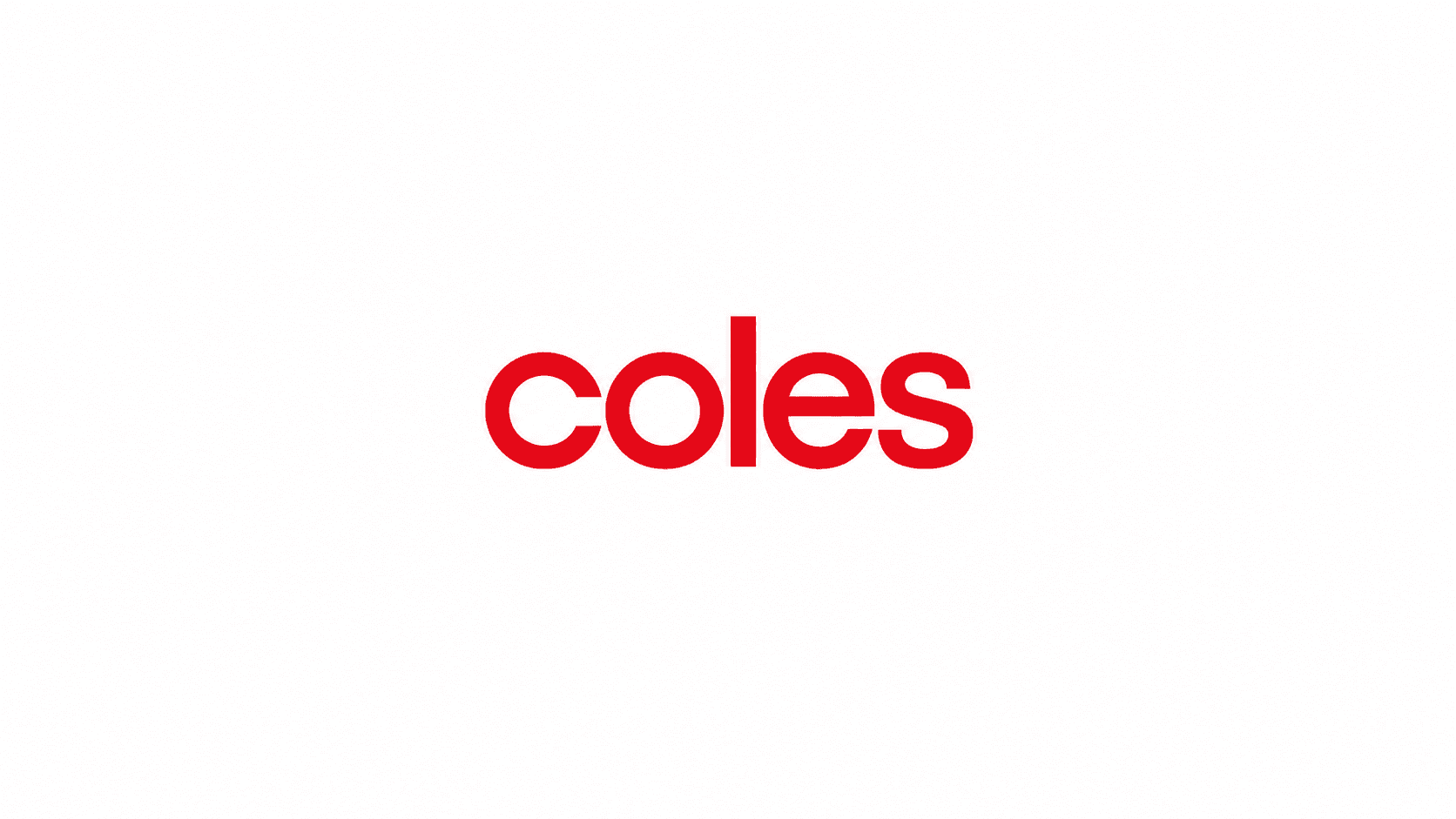 The Coles supermarket logo in red lowercase letters centered on a plain white background.