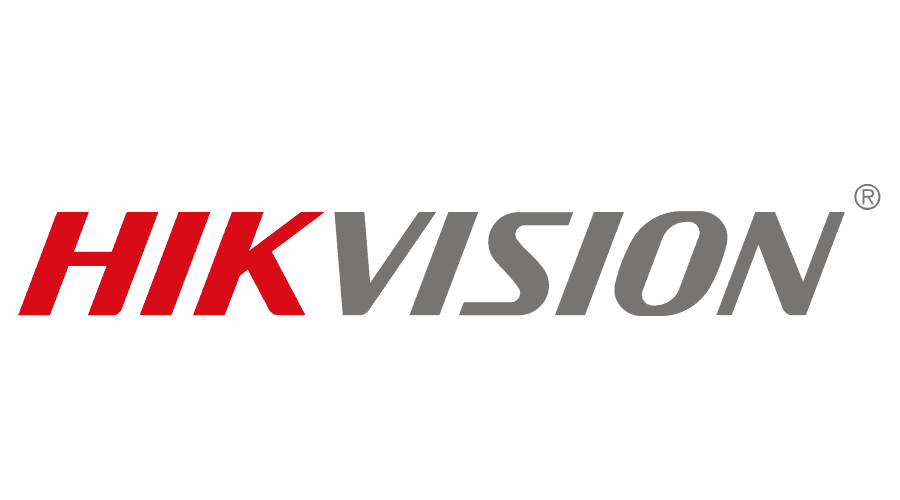 Hikvision logo with 'HIK' in bold red and 'VISION' in grey italicized capital letters.
